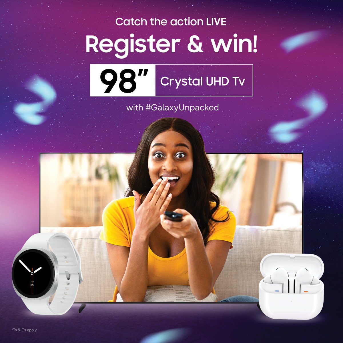 Stan_Subru's tweet photo. It's that time of the year when you get your chance to Win with @SamsungMobileKE as you Unpack new technology boundaries with #GalaxyUnpacked 

Register &amp; Win here: https://t.co/MVfRxR03wr

The 98" Crystal UHD TV goes to the 1000th person to register!

Save the Date! 25.02.2026 https://t.co/rRJomJqOhf