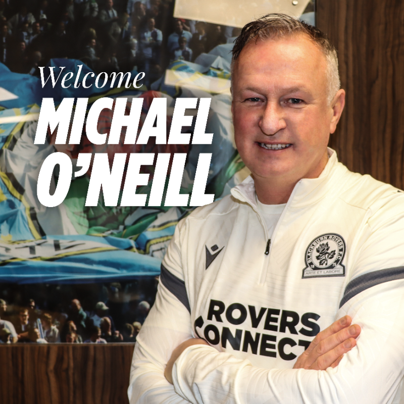 Rovers's tweet photo. 📰 We are pleased to announce the appointment of Michael O'Neill as the club's new Head Coach on an initial short-term arrangement.

Welcome to #Rovers, Michael! 🤝

🔵⚪️