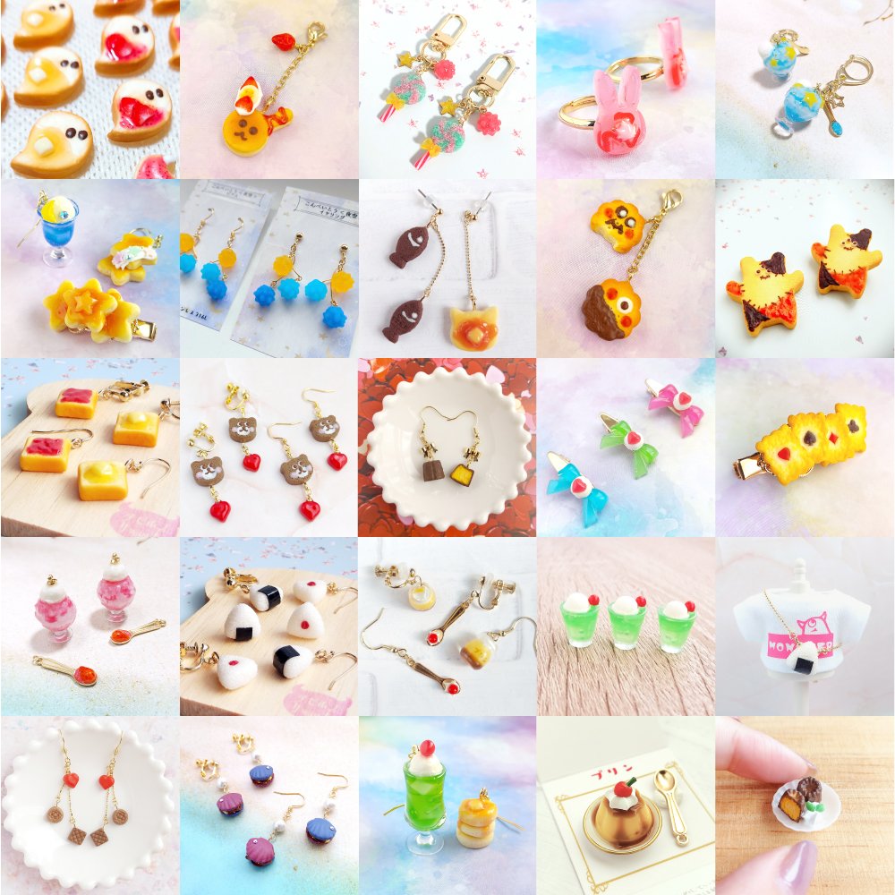 #CC福岡63 のスペースはA館【B28】です🎉
小さな食べられない物とお菓子なモンスター達のアクセサリーやミニチュア等。
今回もぬい服の妹(<a href="/keiki_mint/">けいき</a>)と隣なので、ぬいアイテム多めに持っていきます😊

🎪2/23(祝) 12~16時
　 arteVarie (COMIC CITY福岡)
　 マリンメッセ福岡
　 A館【B28】