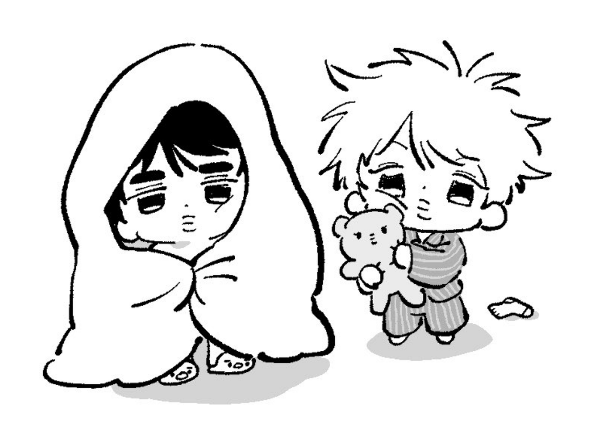 파자마한벌나눠입음