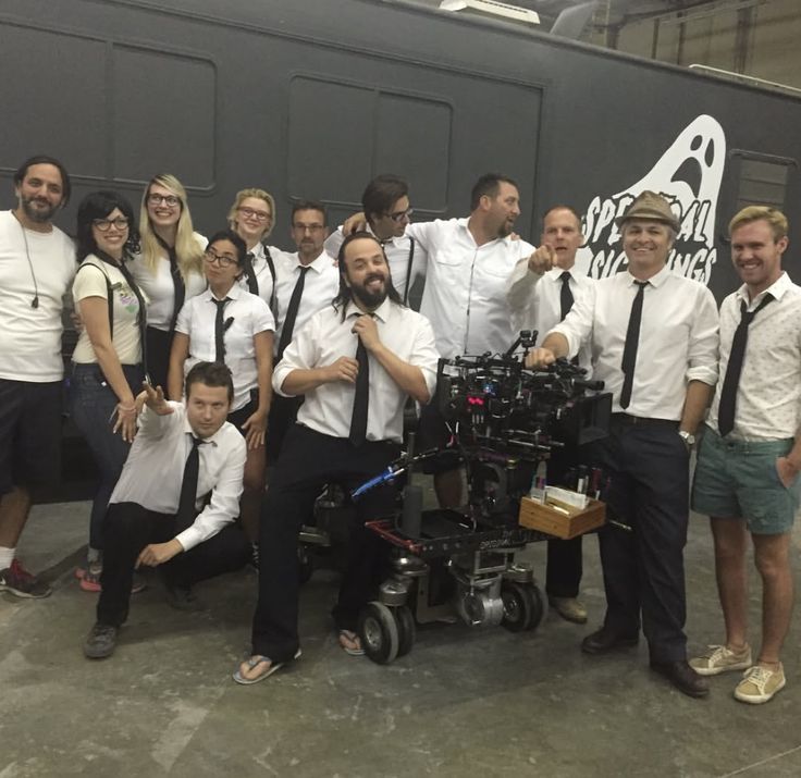 leigh whannell and angus sampson behind the scenes of insidious: the last key (2018.)