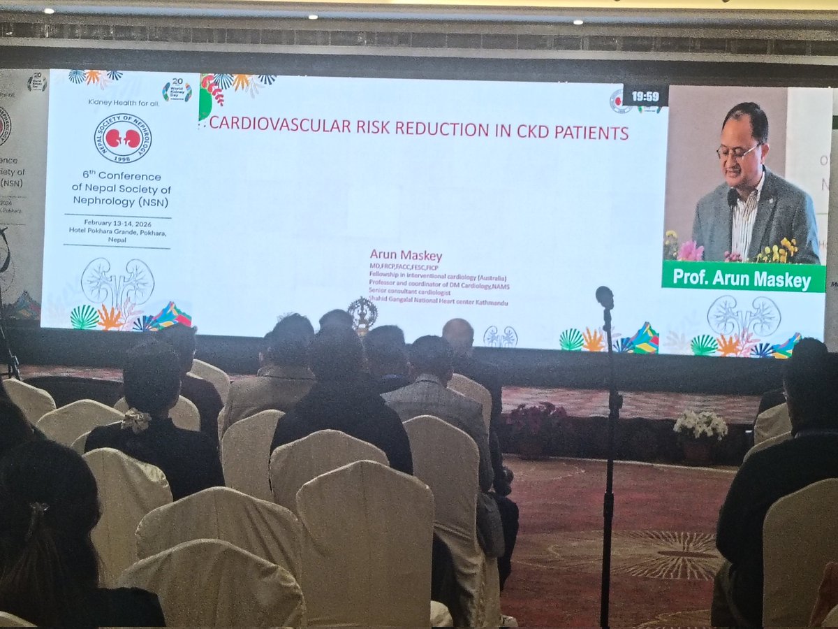 drNabinBasnet's tweet photo. NSN#2026

Cardiovascular Risk Reduction in CKD Patients

@ Prof Arun Maskey https://t.co/zgazKrBt3g