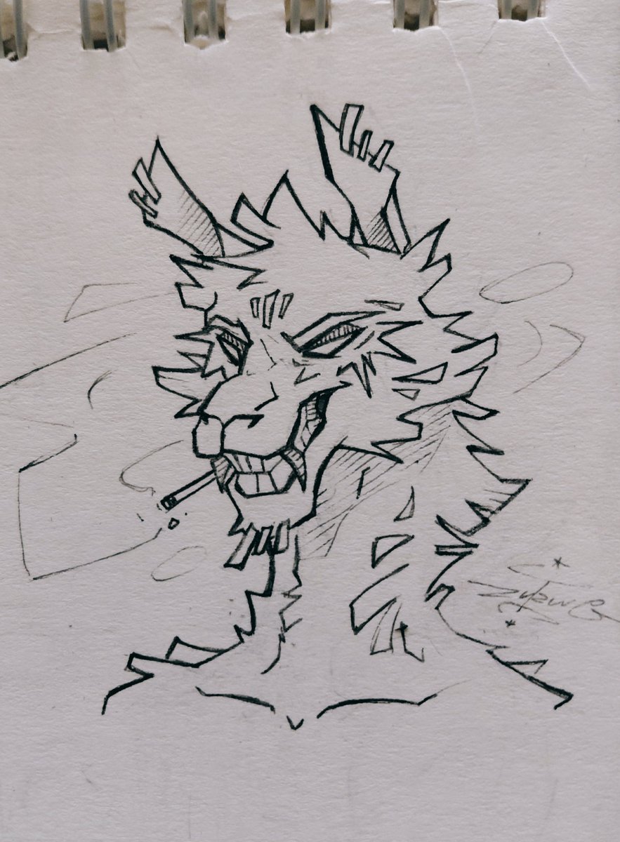 _ZVRWG_'s tweet photo. the least written and at the same time the coolest character of mine. Hi! I'm Rage Valley. 
#art #furry #OC #traditional https://t.co/cVSXFjxSiu
