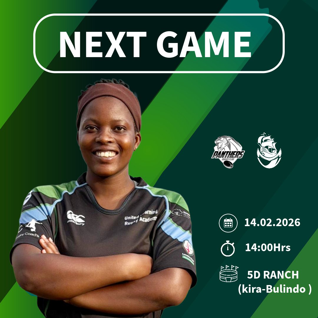 PanthersRugbyUg's tweet image. Saturday is game day up against @BlackPearlsRFC. 14:00hrs  venue, 5D RANCH kira -Bulindo  📍 maps.app.goo.gl/fFAynsVKoJ1JgK…