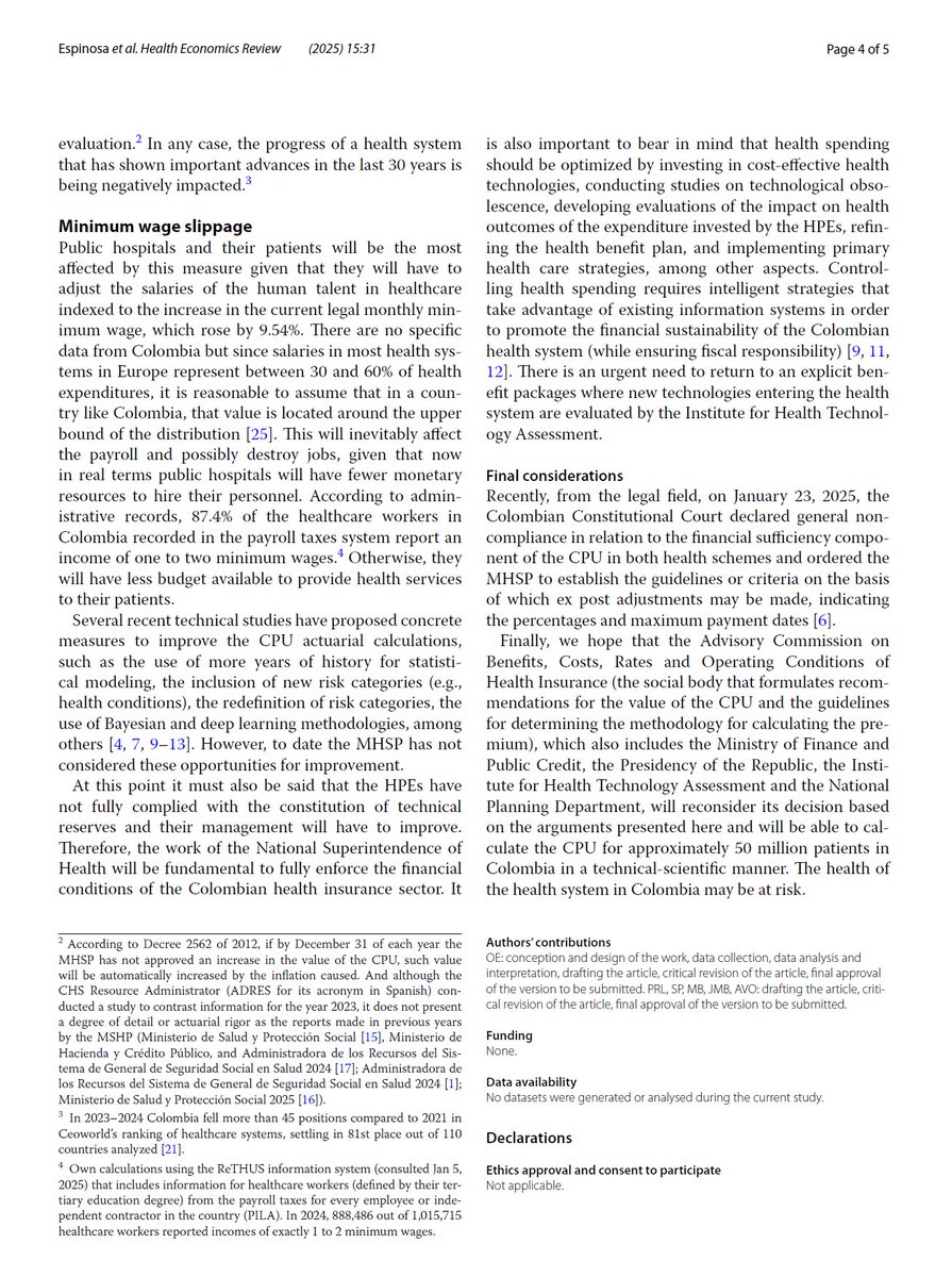 ¿Recuerdan la discusión sobre el artículo de BMJ?

Bueno. Pues este artículo de Espinosa y otros, revisado por pares, en una revista Q1 dice exactamente lo mismo.

Vamos a ver como tapan el sol con un dedo.

doi.org/10.1186/s13561…