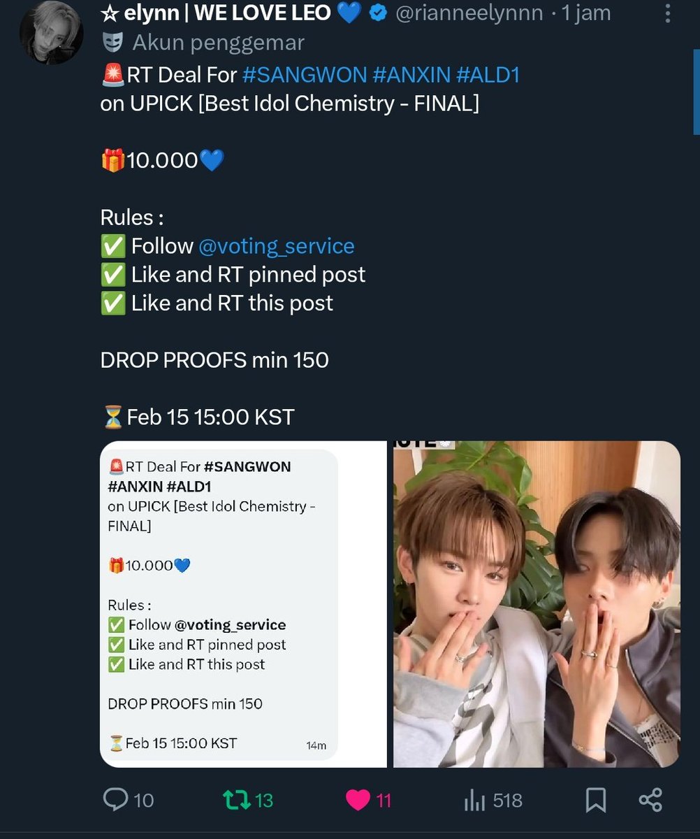itsmedvyy's tweet photo. @rianneelynnn @voting_service For #SANGWON #ANXIN #MIMYOZ https://t.co/a1c5rCaBgQ