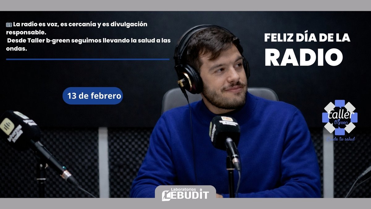 bgreen_lebudit's tweet photo. 📻 La radio sigue siendo voz, cercanía y confianza.

En Taller b·green seguimos llevando la salud a las ondas cada semana.

Taller b·green de @informaradio_ los sábados de 12:30 a 13:00.

#diadelaradio #lebudit #Bgreen https://t.co/QyzyJLqIL4