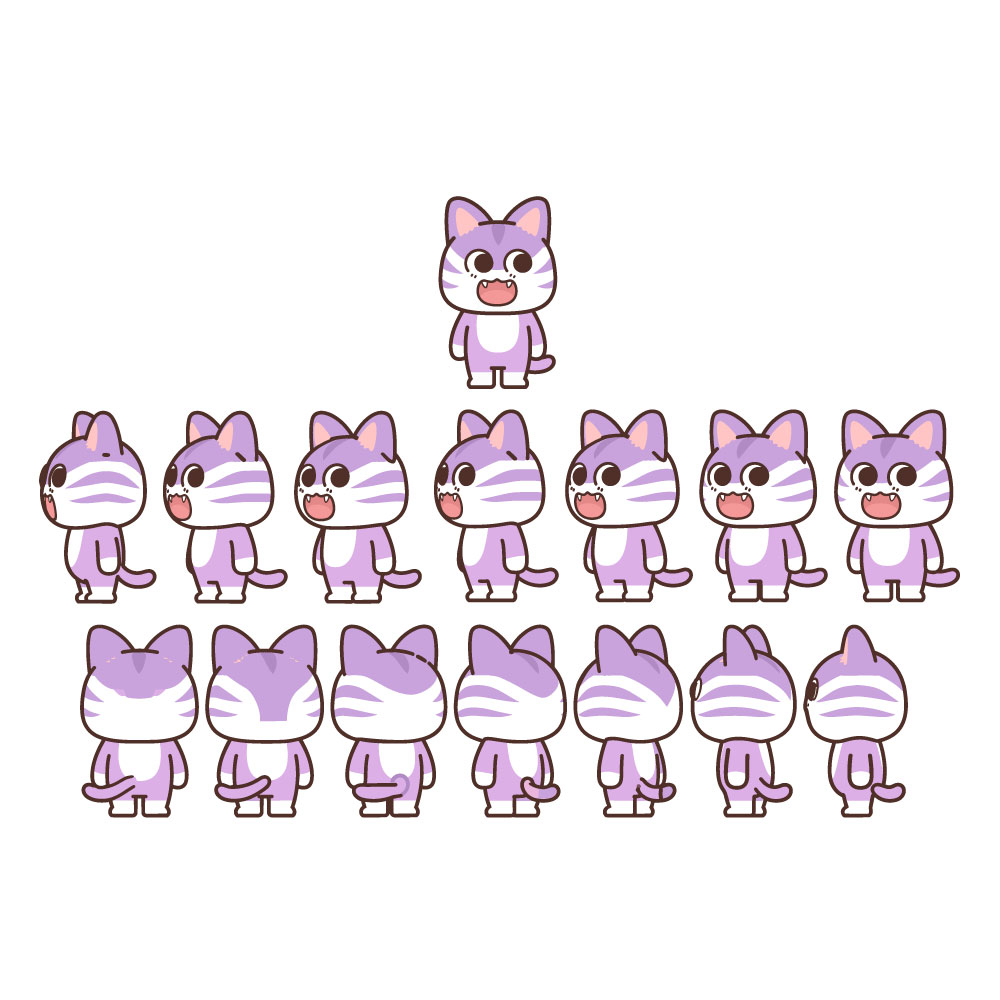 Adobe Illustratorの　ベータ版にある新機能　ターンテーブルがすごすぎる。　ワンクリックで向き差分が生成できる。