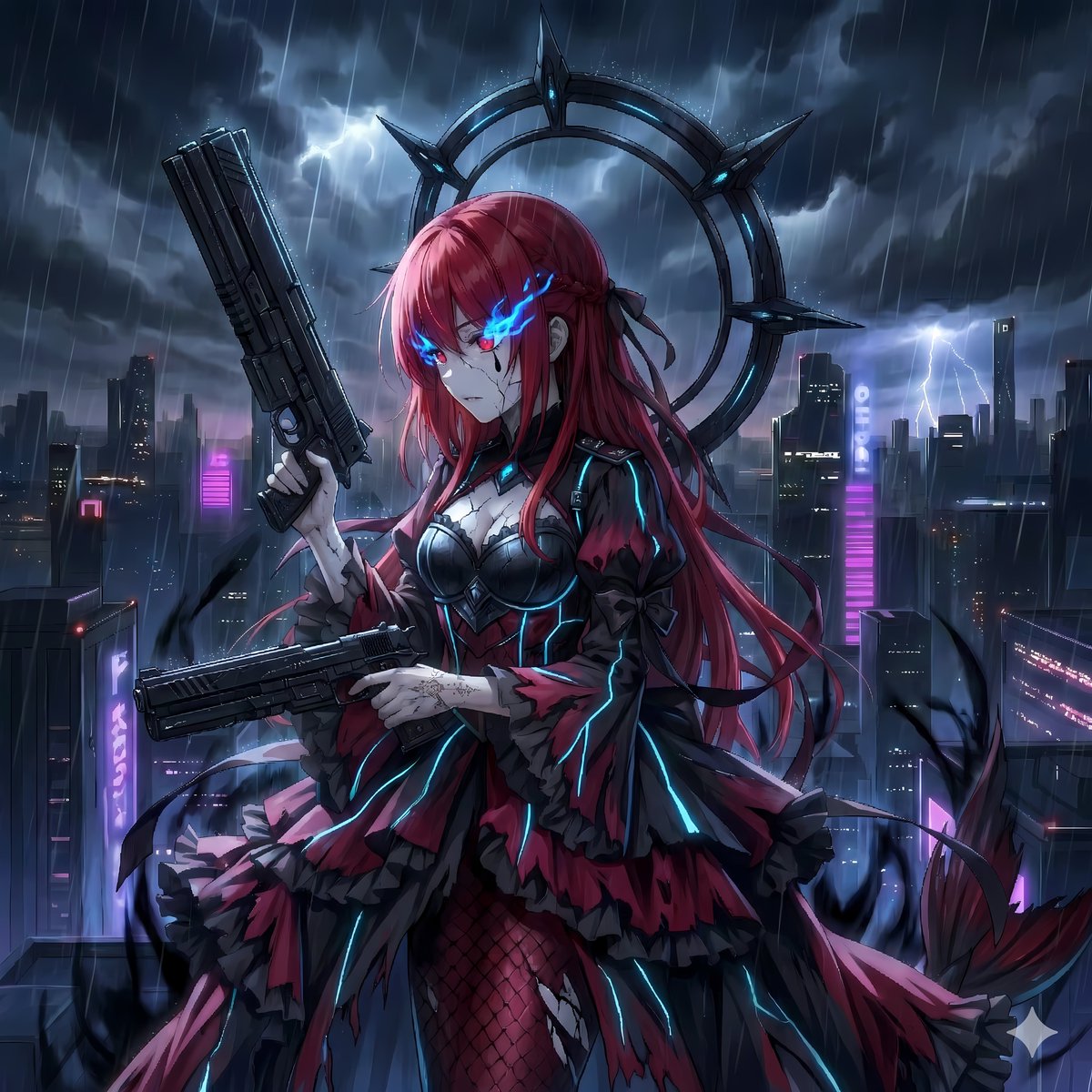 CrossSacri's tweet photo. 【配信開始】Slave: Re-Infection
「人形は死に、復讐鬼が生まれた」
かつて主（マスター）に従順だった少女・マリオン。
彼女は死の淵でウイルス「レイン」に侵食され、神を殺すために再起動（リブート）した。
原曲『Slave』を破壊的に再構築した、物語の終焉を飾るレクイエム。
🦋 Listen Now:https://t.co/ohP0n6hYDz
#ReInfection #OriginalSong #Cyberpunk #DarkFantasy