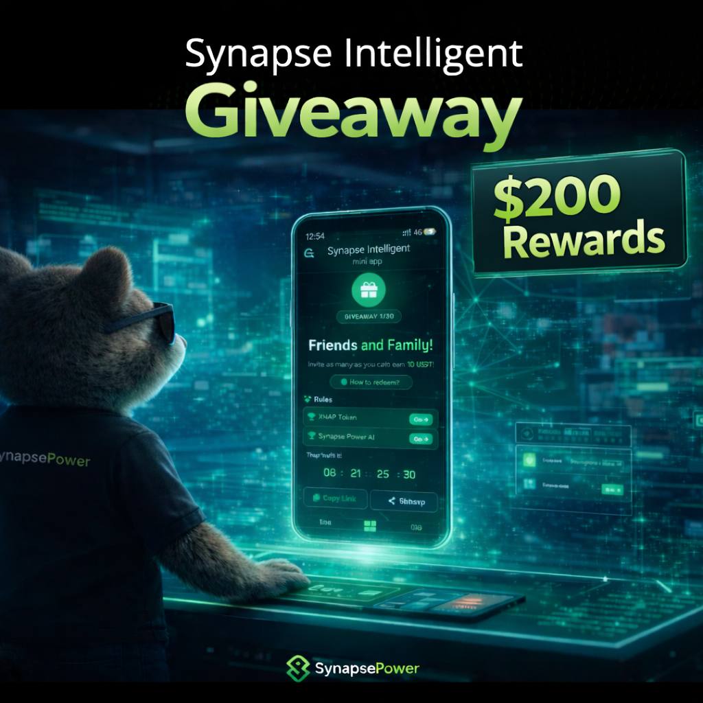 Saj_here's tweet photo. Synapse Intelligent Mini App Invite Contest is live!
๐ฐ $200 rewards pool
๐
Feb 13โ21, 2026
Invite friends, climb the leaderboard, and win rewards.
Join now:
https://t.co/6Qjz01Fn54
#weeklyGiveaway https://t.co/ey33ITHh0R