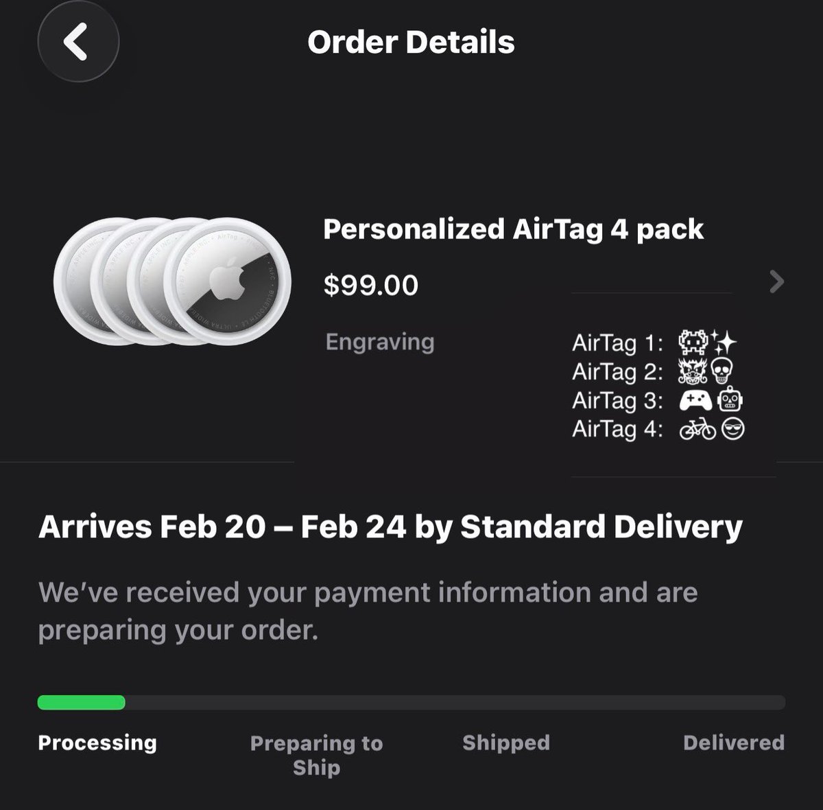 Okay, one more pack of engraved AirTags and that is it. I have