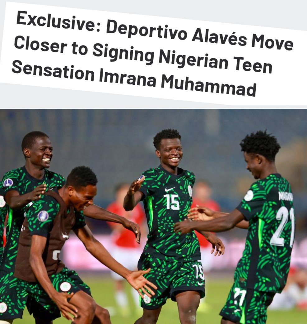🚨 EXCLUSIVE: Nigeria youth international, Imrana Muhammad will sign with Spanish La Liga outfit, Deportivo Alavés in the coming months. 

The 17-year-old attacker will travel to the Vitoria-Gasteiz in the coming weeks, capping off a meteoric rise from Mavlon FC 🇳🇬
