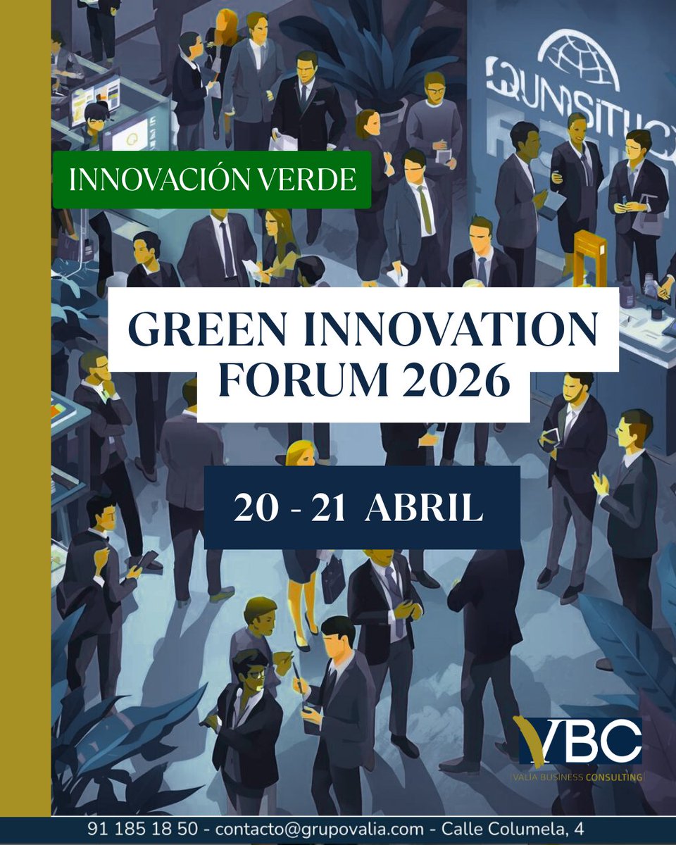 consultingvalia's tweet image. El Green Innovation Forum 2026 refuerza el papel de la industria alimentaria en la transformación económica y sostenible.

Desde Valía impulsamos el crecimiento estratégico de empresas en sectores esenciales.

#IndustriaAlimentaria #Innovación #Estrategia #Valía