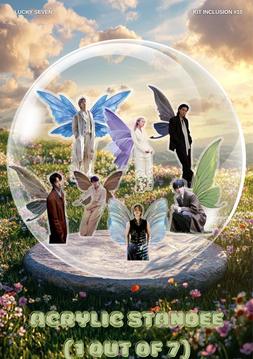 What’s inside the kit? A sprinkle of fairy magic! 🧚✨ 

Get 𝟭 𝗼𝗳 𝟳 𝗲𝘅𝗰𝗹𝘂𝘀𝗶𝘃𝗲 𝗕𝗧𝗦 𝗙𝗮𝗶𝗿𝘆 𝗔𝗰𝗿𝘆𝗹𝗶𝗰 𝗦𝘁𝗮𝗻𝗱𝗲𝗲𝘀 as part of the inclusions— which member are you wishing to pull? 🤔

#Lucky7CSE
#OnceUponAUniverse
#WhereStarsAlignFor7