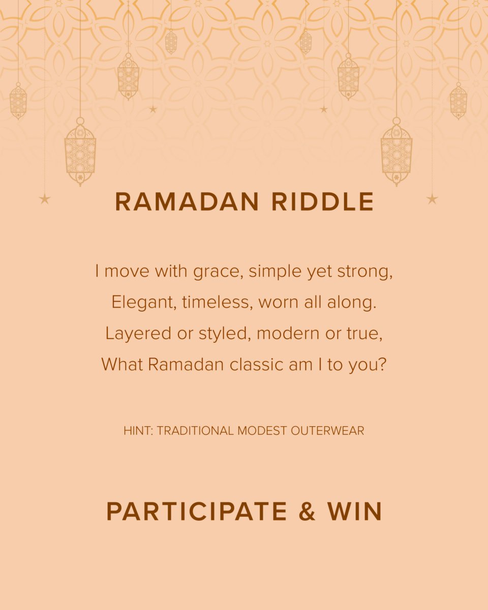 Solve the riddle, comment your answer &amp; win exciting surprises.

To enter:
• Like this post
• Comment your answer
• Tag 3 friends
• Share this post to your stories

#MaxFashion #NewInMax #CelebratingTogether #Ramadan #WomenCollection
