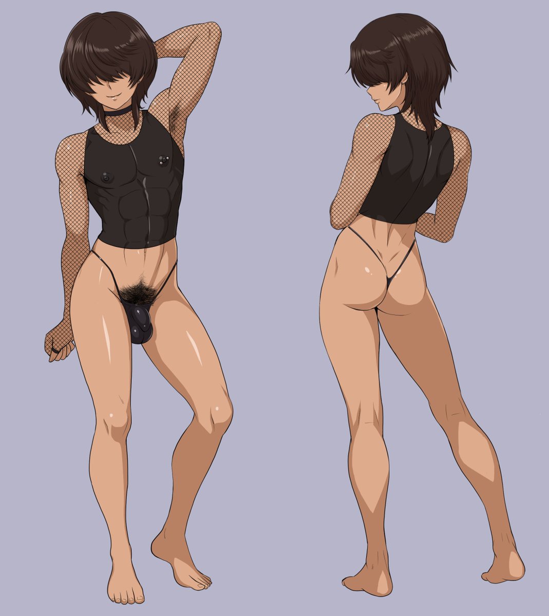 ご依頼のメカクレ青年キャラクターシートです

ありがとうございました! https://t.co/VetY3T36Ky 