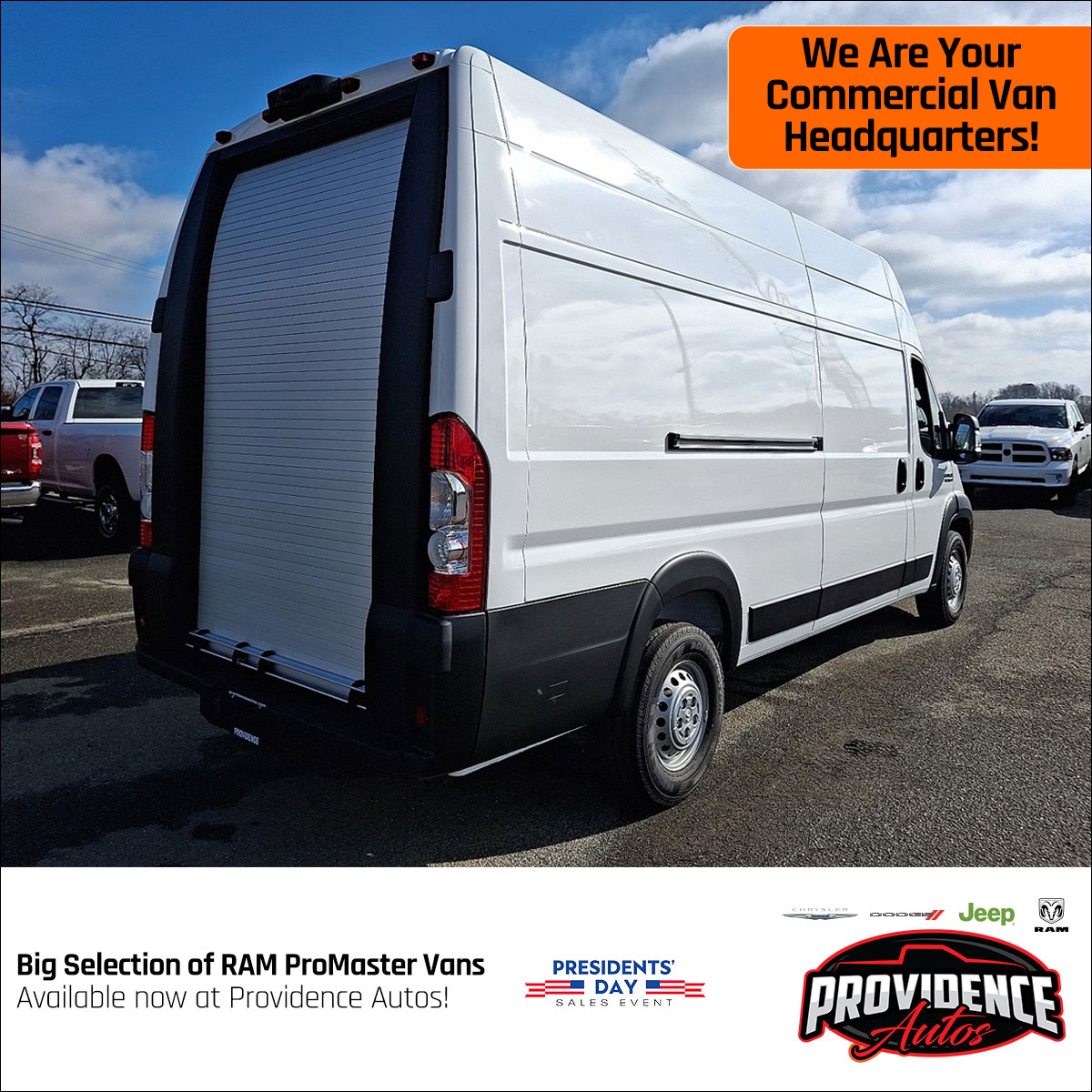 thebuckpa's tweet image. Your business needs the right van for the job. With a wide selection of RAM ProMaster vans ready to go, Providence Autos is your Commercial Van HQ!

Browse inventory: bit.ly/4tPt5jY

#RAMProMaster #CommercialVans #WorkReady #FleetVehicles #ProvidenceAutos