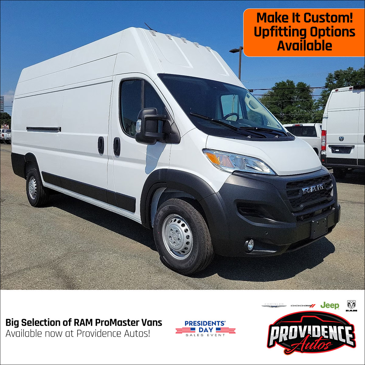 thebuckpa's tweet image. Your business needs the right van for the job. With a wide selection of RAM ProMaster vans ready to go, Providence Autos is your Commercial Van HQ!

Browse inventory: bit.ly/4tPt5jY

#RAMProMaster #CommercialVans #WorkReady #FleetVehicles #ProvidenceAutos