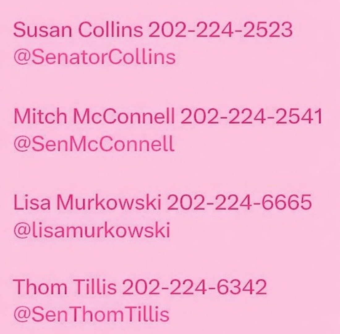 MAGAVoice's tweet photo. CALL THESE RINO TRAITORS IMMEDIATELY 

PASS THE SAVE AMERICA ACT https://t.co/NdWk0O8lH7