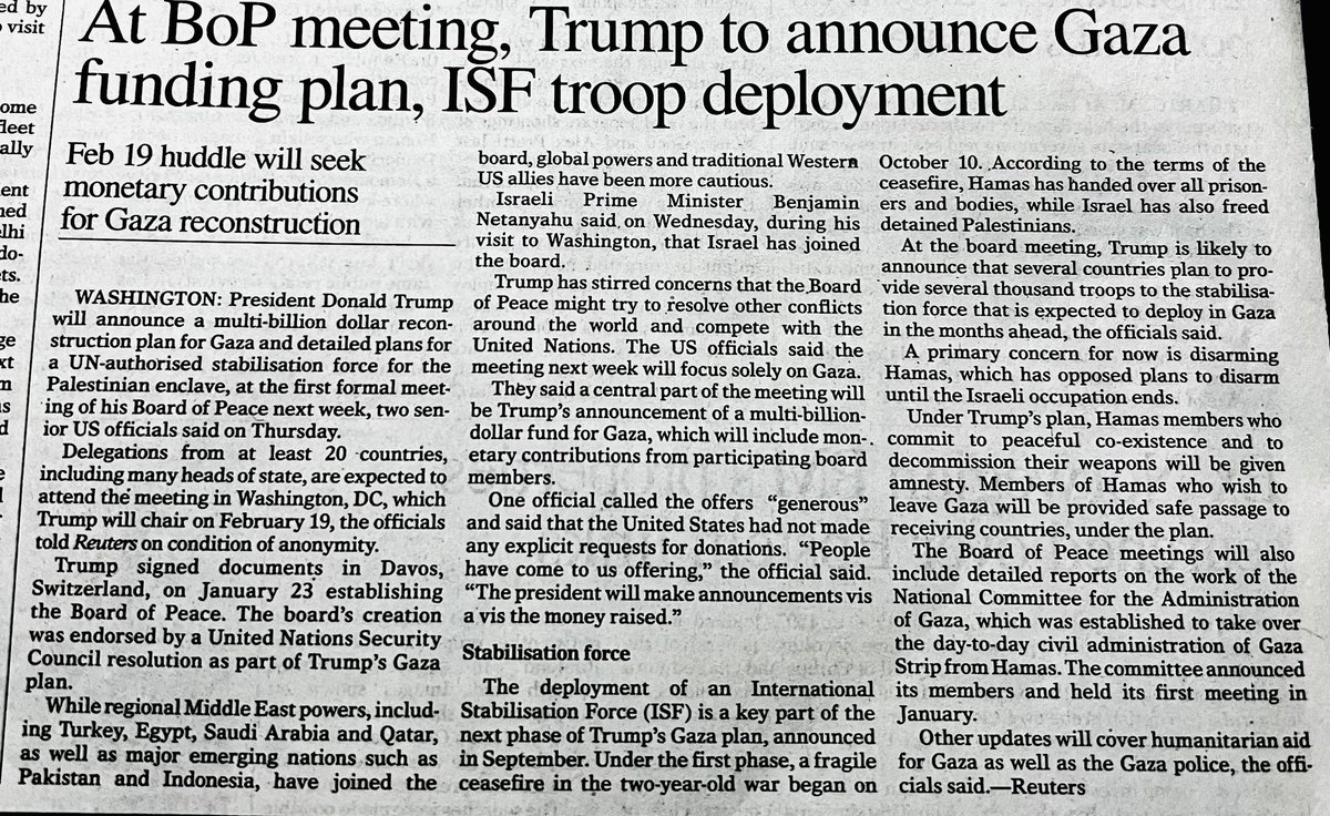 19 فروری کو ٹرمپ اعلان کرے گا کہ فلسطینیوں کی نسل کشی کیلئے کون کونسے ممالک کی کتنی افواج اسرائیل کی حفاظت کرنے جائیں گی!