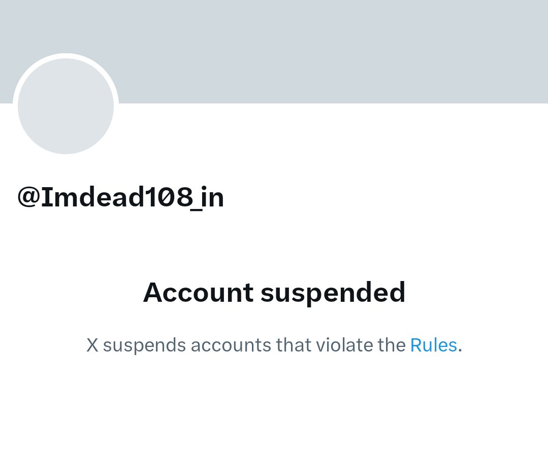 🅒🅐🅢🅔-🅝🅞__  ∞2107∞ 
Good bye.........@Imdead108_in.👋
Dedicated to <a href="/X/">X</a>  
Ⓡⓔⓟⓞⓡⓣⓔⓓ  ⓑⓨ » #𝐓𝐄𝐀𝐌_𝐇𝐄𝐀𝐒𝐓 🎭