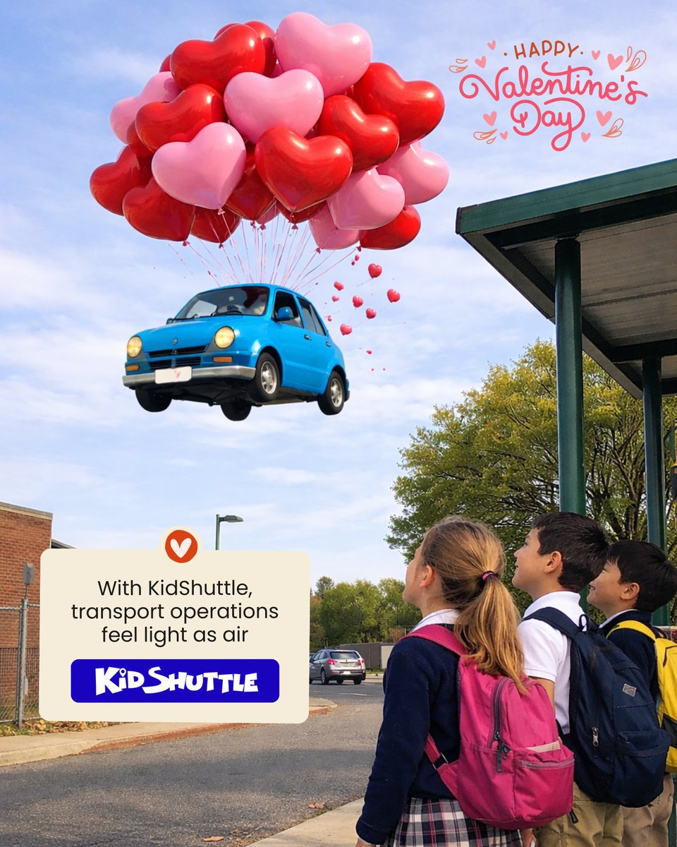 KidShuttleApp's tweet photo. This Valentine’s Day, we celebrate the little moments, the morning waves, the packed backpacks, the excited smiles at the bus stop.

At KidShuttle, transportation isn’t just routes and stops. It’s about kids reaching school every day with the right coordination behind the scenes. https://t.co/qJD7KBmFVy