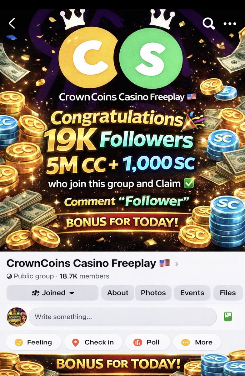 CrownCoins Casino Bonus tweet media