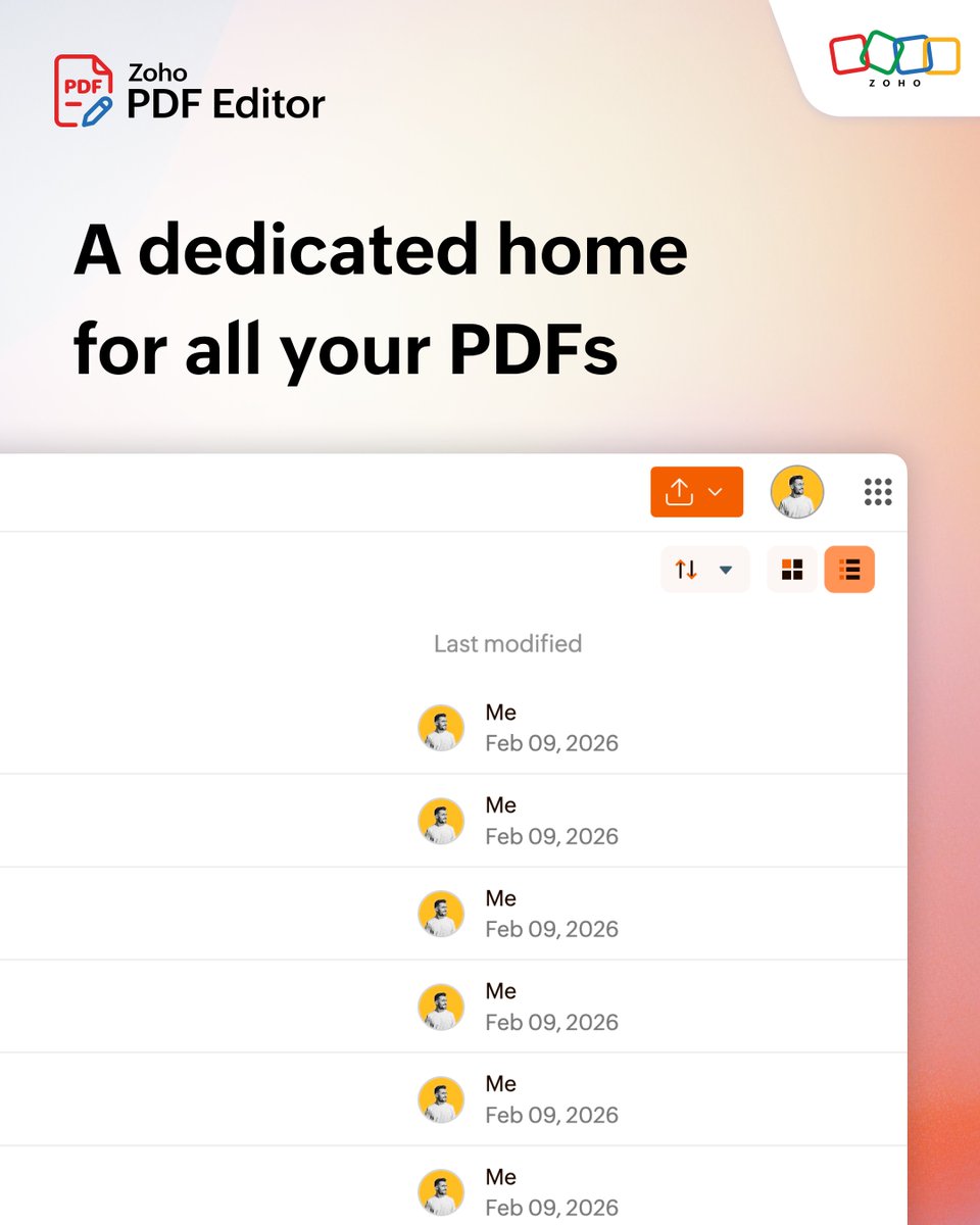 Zoho PDF editor tweet media