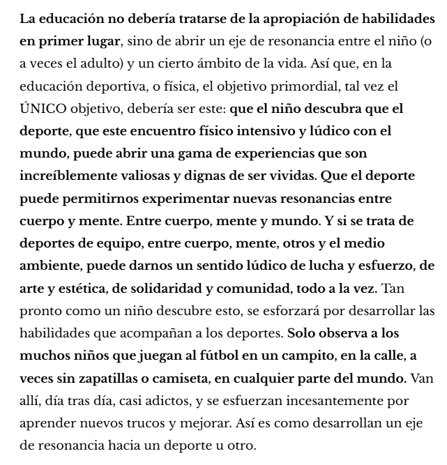 Dante Panzeri, el periodista deportivo más citado y menos leído, en “Fútbol, dinámica de lo impensado” (1967): “Lo mejor que he leído hasta ahora en libros de fútbol… han sido siempre algunos libros de sociología y filosofía…”. Lo son los del sociólogo y filósofo Hartmut Rosa.