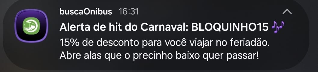 PEGA ESSE HIT DE CARNAVAL! 🎉

Aproveite agora #passagens mais baratas para o feriado de carnaval! - link na bio 🚌

#viagem #passagembarata #onibus #feriado #Carnaval2026