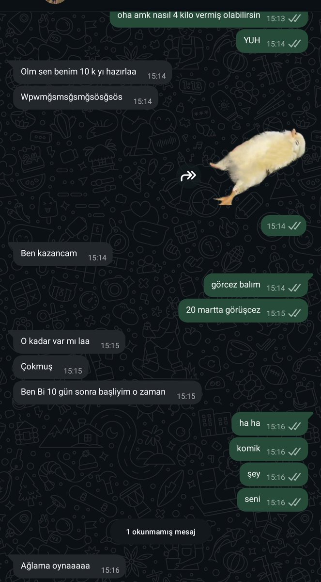 bu iddiayı kaybedersem hayat biter inat ettim kazanıcam