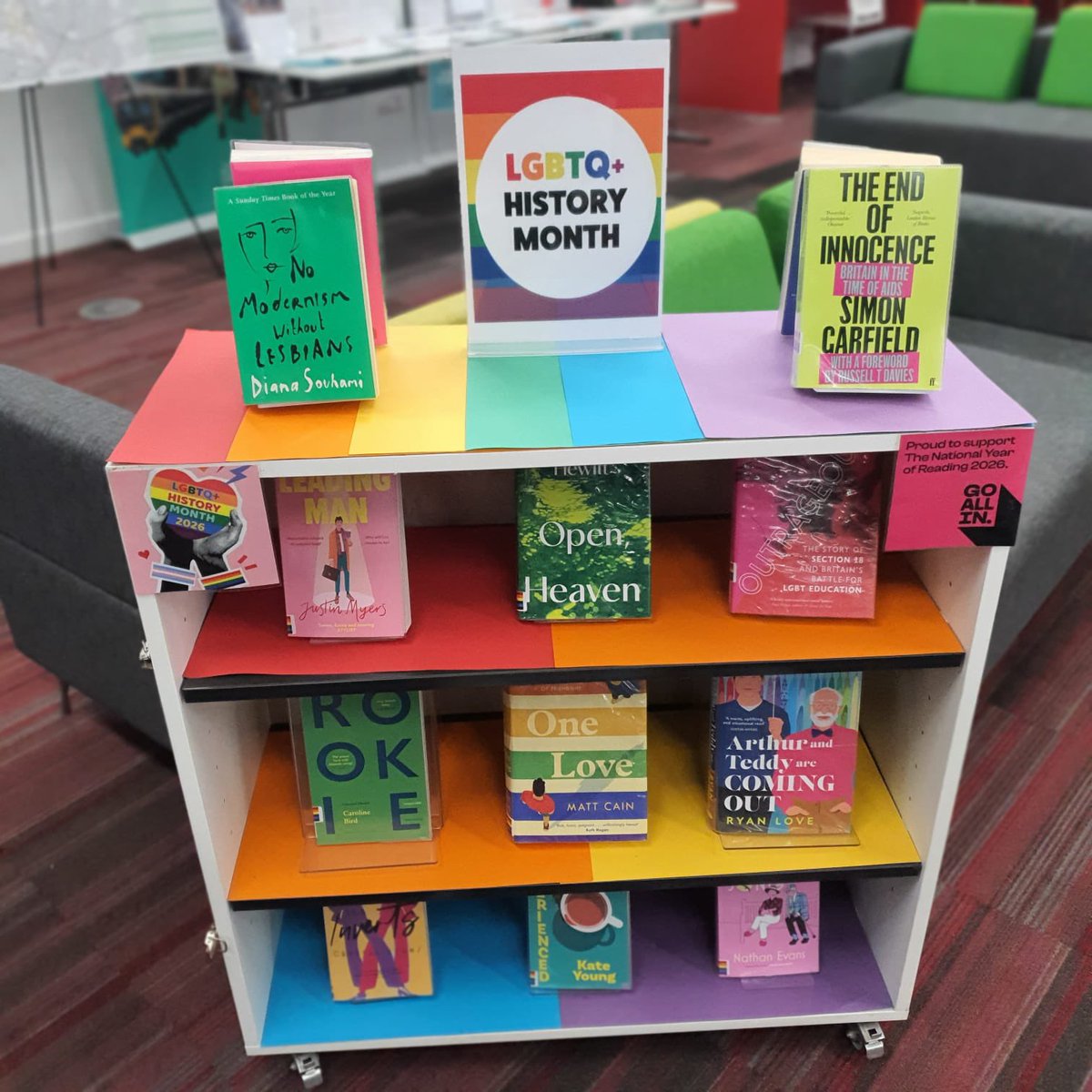 WoolwichLibrary's tweet photo. The month of February marks LGBTQ+ History Month 🏳️‍🌈 Visit us at #WoolwichLibrary to browse and borrow from our display, celebrating the rich and diverse history of the queer community. #LoveYourLibrary #LGBTplusHM https://t.co/eAuejvS8iR
