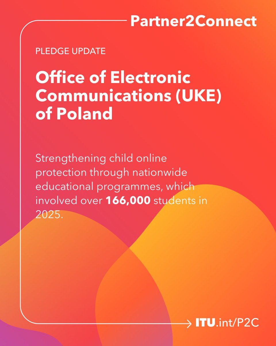 ITU's tweet photo. #Partner2Connect update: Poland’s Office of Electronic Communications (UKE) is strengthening child protection on the internet through nationwide educational programmes: #keepCTRL campaign - as a #WSIS Prize 2023 https://t.co/8iTCQSDIAG https://t.co/Gk7wrO7qCE
