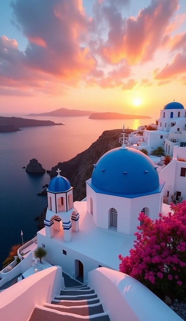 Sunset of Santorini Greece 🇬🇷 is really magical 🤩