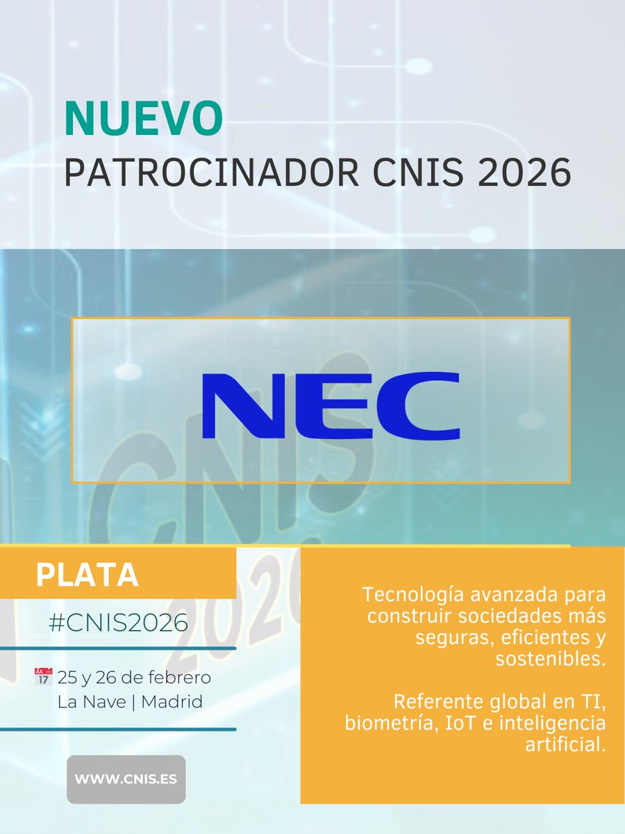 🗣️Los días 25 y 26 de febrero estaremos en el #CNIS2026 donde podrás conocer más detalles sobre 𝑪𝑶𝑺𝑴𝑶𝑺, la plataforma de #GemeloDigital implantada en <a href="/Ayto_Las_Rozas/">Ayuntamiento de Las Rozas</a> por nuestro #CCOC

⚠️¡No pierdas la oportunidad de acercarte a nuestro stand!