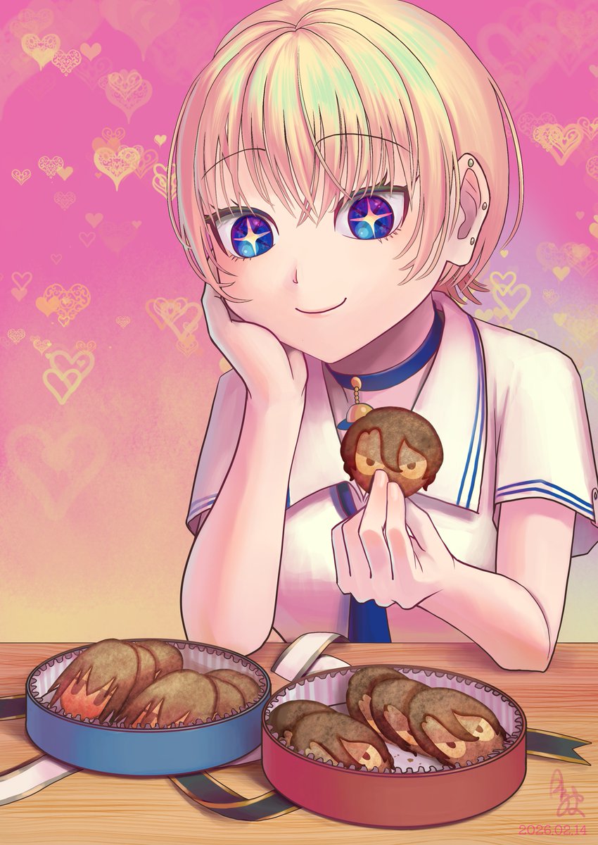 「魔法少女と麻薬戦争」より「星名凛々」のファンアート。
#バレンタインデー