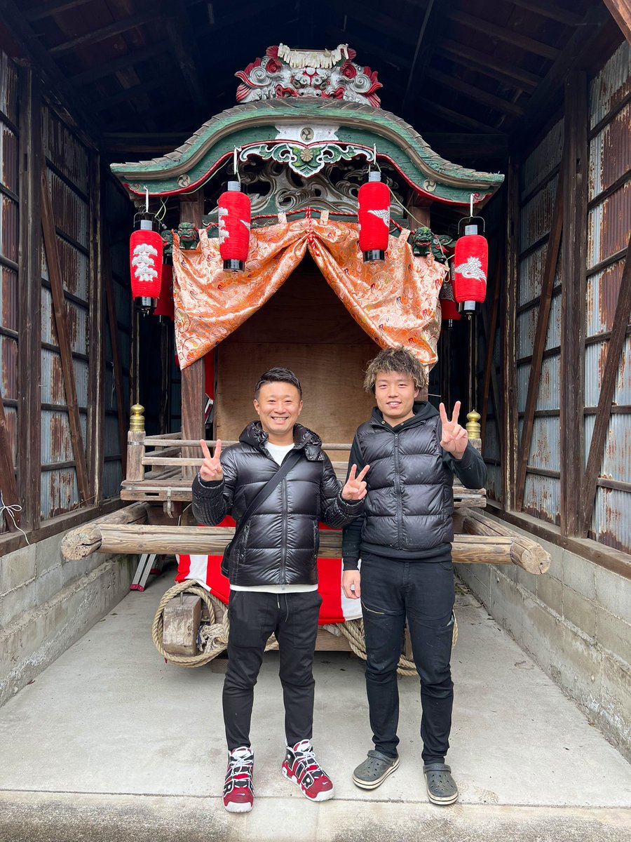 seyakai's tweet photo. 令和七年二月十一日
広島県尾道市瀬戸田町沢地車
明治三十年頃に大阪から船で運ばれ瀬戸内海の生口島へ

約130年ぶりに大阪へ里帰りしました。
末永く大切にします。
沢地区の皆様、そして橋本様この度は素敵なご縁を頂き誠にありがとうございます🙇‍♂️

沢地区の益々の発展を願って。
感謝🇯🇵 https://t.co/rAfJoW8yGf