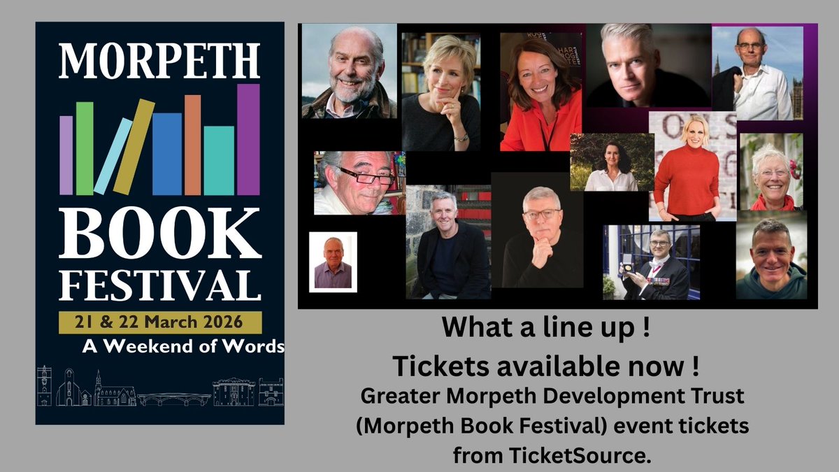 TMLoganAuthor's tweet photo. I'll be at Morpeth Book Festival next month talking about my latest book alongside fellow authors Steph McGovern, Mari Hannah, BA Paris, Trevor Wood, Guy Morpuss, Alan Johnson, Sally Magnusson and many others. 

The festival runs March 21-22 - join us! https://t.co/ZNVTa6RPjG https://t.co/njQWOvhl6Z