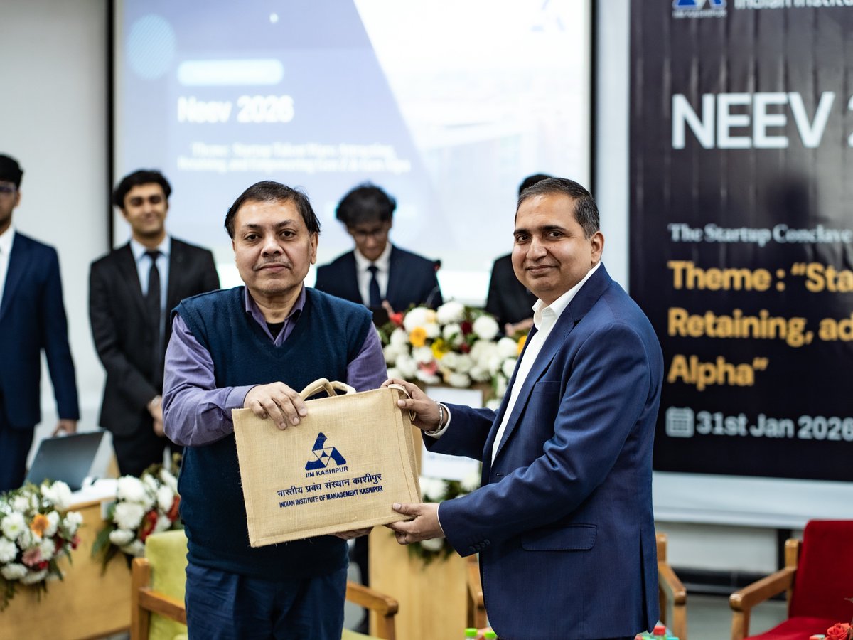 epack_durable's tweet photo. At Epack Durable, we believe meaningful conversations build stronger workplaces. Mr. Sumedh Singh, AVP–HR, represented us at NEEV: The Startup Conclave Founder’s Conclave Chapter 2 by IIM Kashipur
The Startup Talent Wars session focused on attracting and retaining next-gen talent https://t.co/Yng3s7W6UP