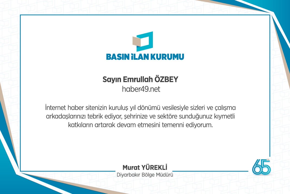 Muş'un dijital hafızası 19 yaşında!  2004'te kağıda basılan mürekkeple başlayan yolculuğumuz, bugün her ekranda, her evde. Bizi yalnız bırakmayan okurlarımıza ve tebrikleriyle bizi Mutlu eden Basın İlan Kurumu (BİK) Diyarbakır Bölge Müdürümüz Murat Yürekli'ye teşekkür ederiz.