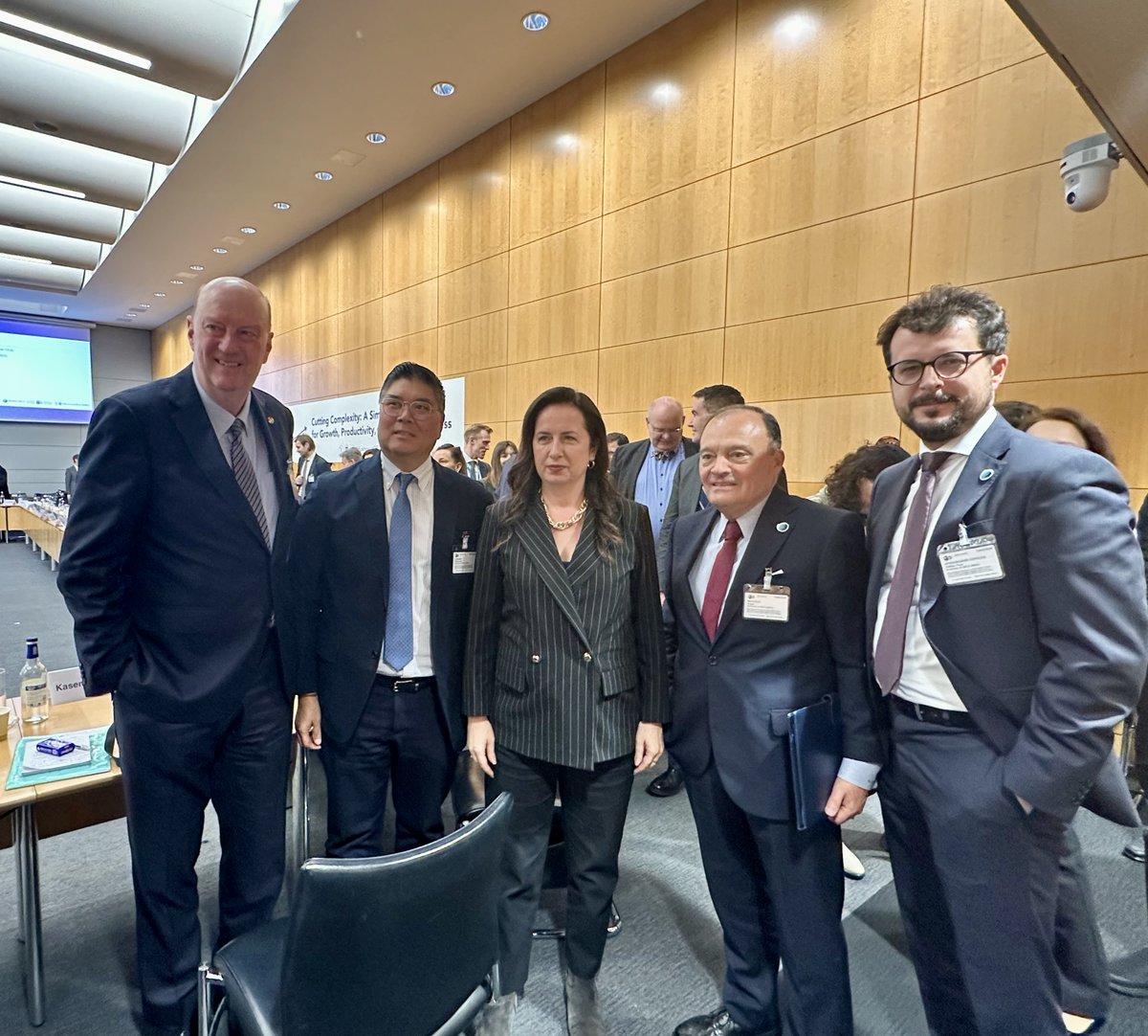CP_Concordia's tweet photo. @BusinessatOECD General Assembly and consultation with ambassadors to the @OECD. The key points: simplification&amp;cutting red tape, unlocking innovation, keeping markets open. Romania’s OECD accession will strengthen its investment appeal and accelerate key reforms. https://t.co/LNXMebU7M8