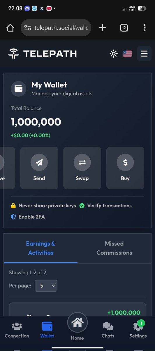 Telepath Airdrop
Reward : 1M token instant after register
telepath.social/ref/kampungair…

-Connect with google
-Check your wallet
-Done