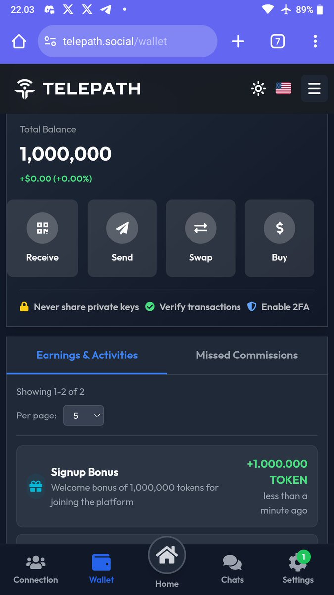 Telepath Social Airdrop
Reward : 1M token instant after register
telepath.social/ref/edysetyoro…

-Register using gmail
-After that check your wallet
-Done

#Airdrop