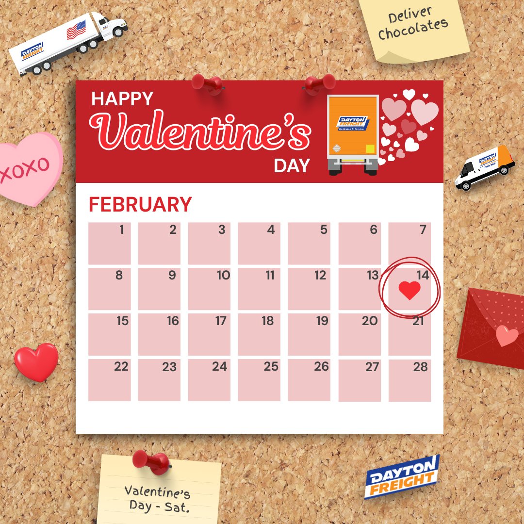 DaytonFreight's tweet photo. Don’t forget your Valentine today! https://t.co/sDDkDgWjvE