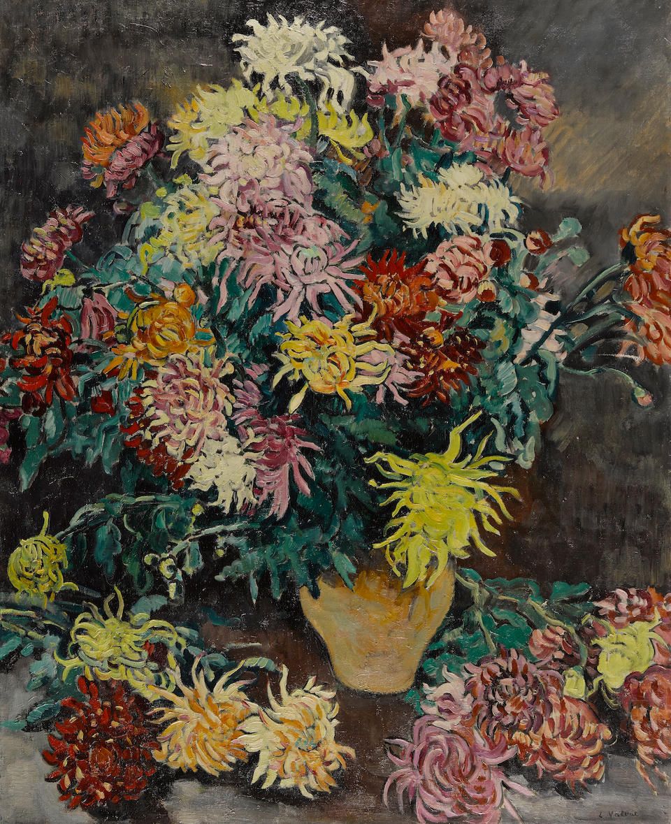 Classic masters Bouquet de Dahlias , 1929 Louis Valtat Art