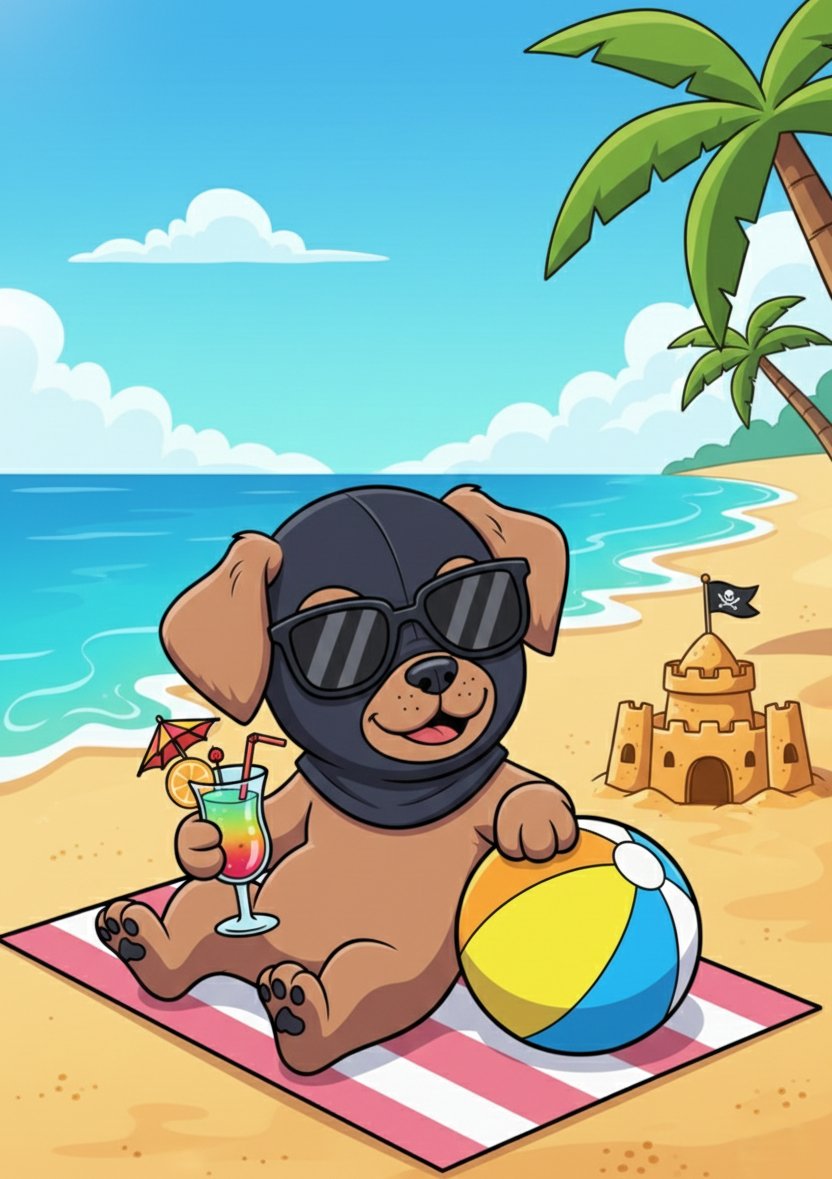 <a href="/TheBTCTherapist/">The ₿itcoin Therapist</a> 🐶🏖️ Skipuppy on vacation? Nah… he’s just chilling before the next pump.

Masked up. Shades on.
Sipping gains while the market sleeps 🍹📈

Sandcastle today…
Empire tomorrow. 🏰🚀

$SKIPUPPY on Base —
Building bags one block at a time ⛓️💰

Paper hands melting in the sun ☀️