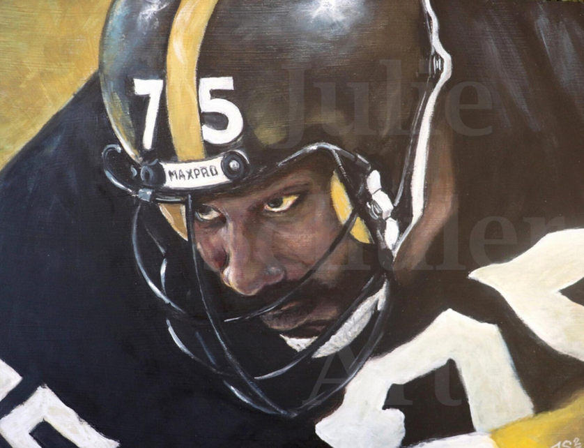 Mean Joe Greene
original painting

jschulerart.etsy.com/listing/139973…

#painting #football #steelers #retro #1970s #sports #pittsburgh