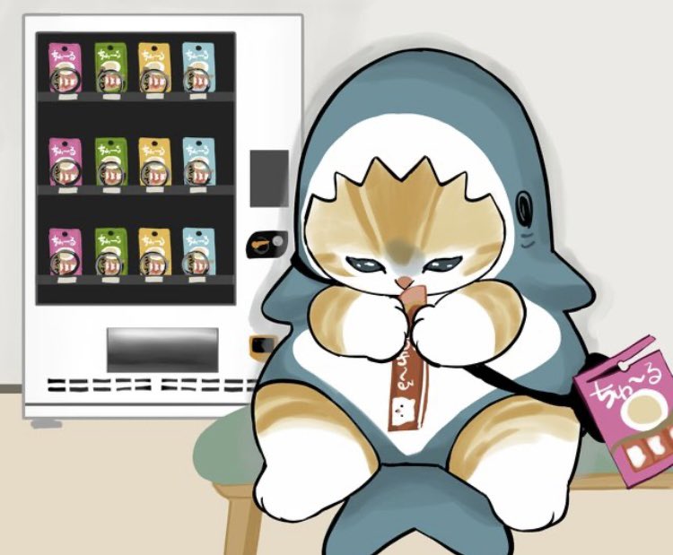 本だとサメぼっちですが、アニメだとシャチにゃんがいてくれる😹