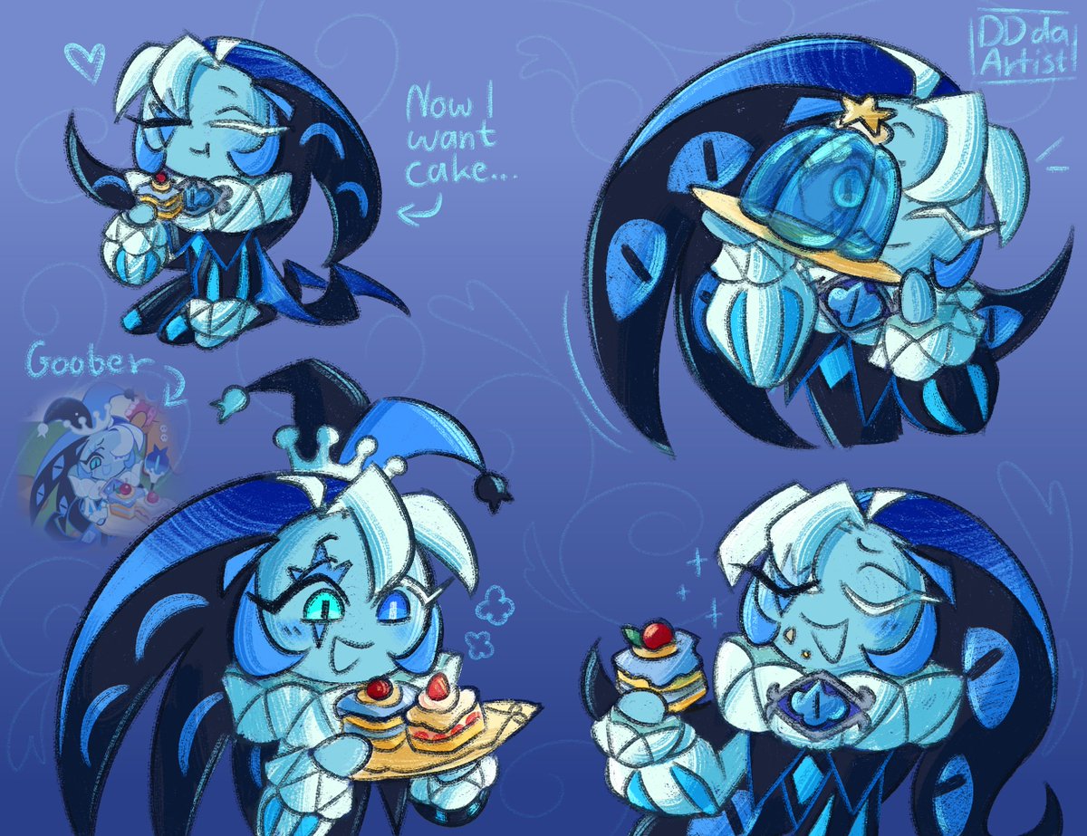 Yk what screw it I'm not gonna hesitate on here >:)
Here's some of the fully done arts I made the past couple of weeks

#cookierunkingdom #cookierunkingdomfanart #shadowmilkcookie