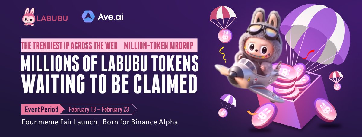 Labubu_ecology's tweet image. 🚀 Official Announcement |

#LABUBU officially lands on @PancakeSwap!
🎁 Million-token community airdrop event starts NOW – Feb 13 to Feb 23, lasting 10 full days!

📌 How to Participate:

Follow @Labubu_ecology
Retweet this post
Join the Telegram group
Submit your address via